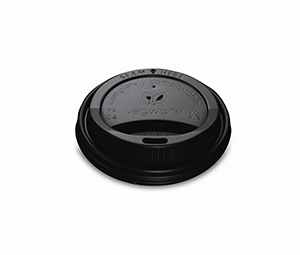 VLID79SB Vegware 79-Series CPLA black hot cup lid